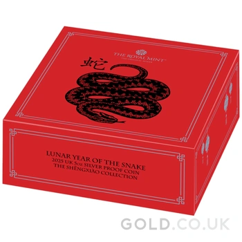 2025 Royal Mint 5oz Year of the Snake Proof Silver Coin Boxed