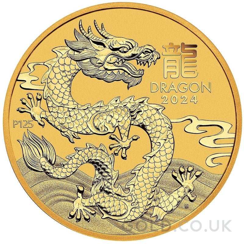2024 1/20oz Perth Mint Year of the Dragon Gold Coin