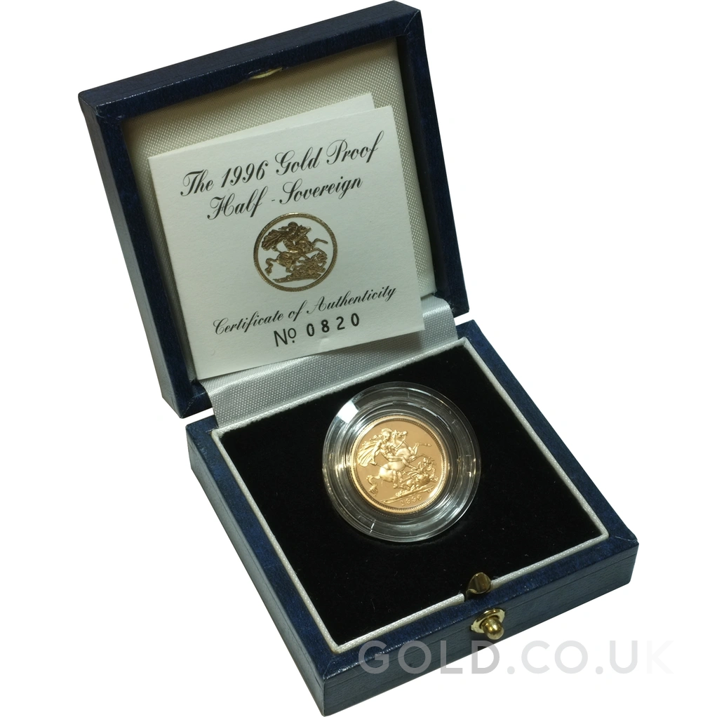 1996 Proof Gold Half Sovereign Boxed