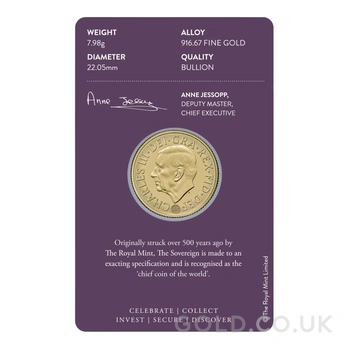 2026 Gold Sovereign Coin in Blister