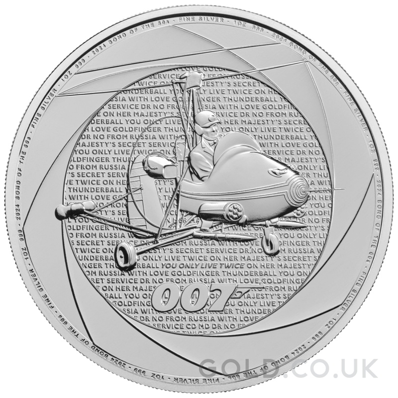 2024 Six Decades of 007, Bond of the 1960s 1oz Silver Coin