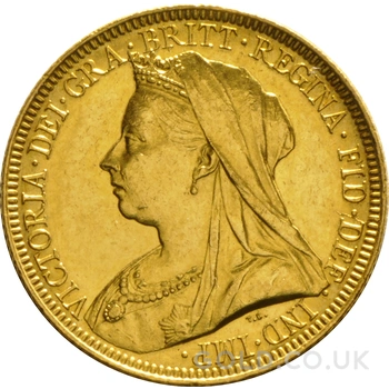 1894 Gold Sovereign Coin Queen Victoria Old Head Melbourne
