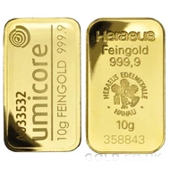 10g Gold Bars Pre Owned
