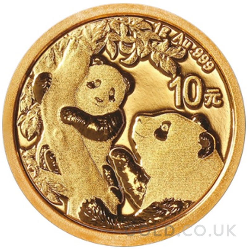 2021 1g Chinese Panda Gold Coin