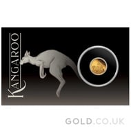 Mini Roo 0.5g Gold Proof Coin in Card (2023)