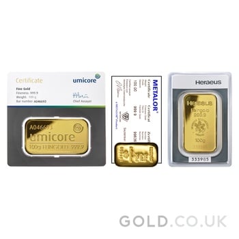 100g Gold Bars Best Value (Brand New)