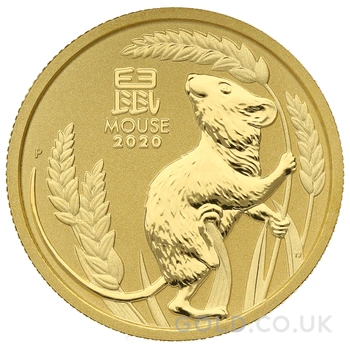 2020 Year of the Mouse Gold Coin 1/4oz Perth Mint Australian Lunar Series
