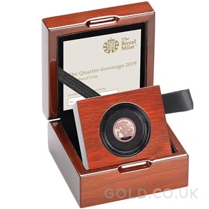 2019 Proof Quarter Sovereign Gold Coin Boxed