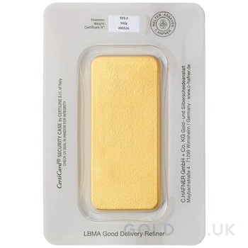 500g Gold Bar C. Hafner Cast