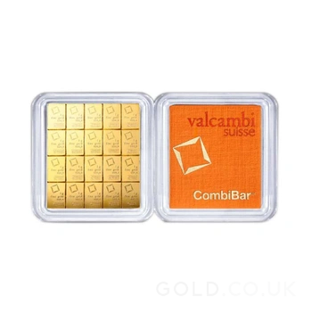 20 x 1g Gold Bar Valcambi CombiBar