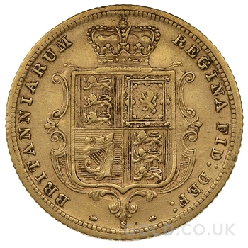 1883 Gold Half Sovereign Queen Victoria Young Head Shield Back Sydney