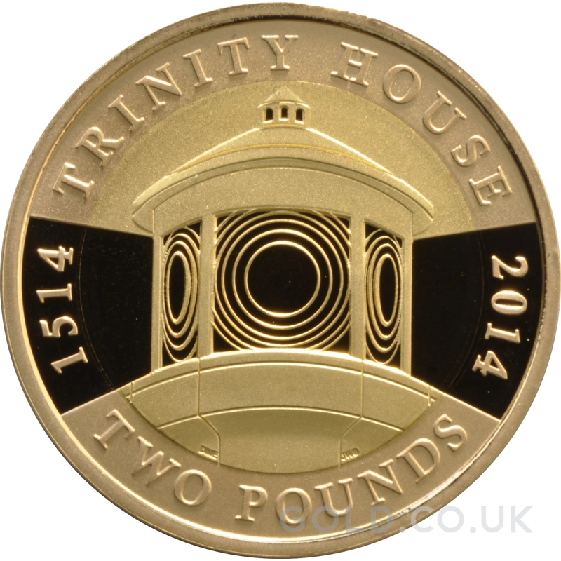 2014 Proof £2 Coin Gold Double Sovereign 500th Ann Trinity House