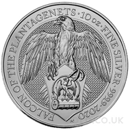 Silver The Falcon of the Plantagenets 10oz (2020)