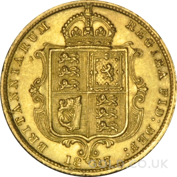 1887 Gold Half Sovereign Queen Victoria Jubilee Head NGC MS61