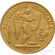 Gold 20 French Francs - Guardian Angel (Best Value)