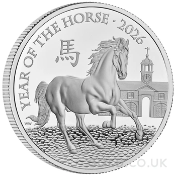 2026 Royal Mint 1oz Year of the Horse Proof Silver Coin Boxed