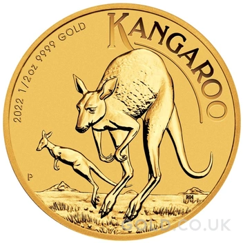 2022 1/2oz Australian Kangaroo Gold Nugget Coin