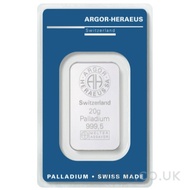 20g Argor-Heraeus Palladium Bar
