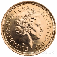Gold Half Sovereign Coin Elizabeth II Fourth Head