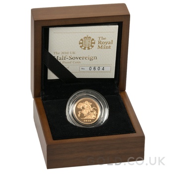 2010 Proof Gold Half Sovereign Boxed
