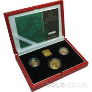 2001 Gold Proof Marconi Sovereign Three Coin Boxed Set