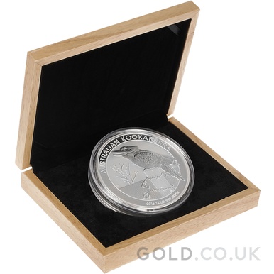Large Oak 1kg Silver Coin Gift Box