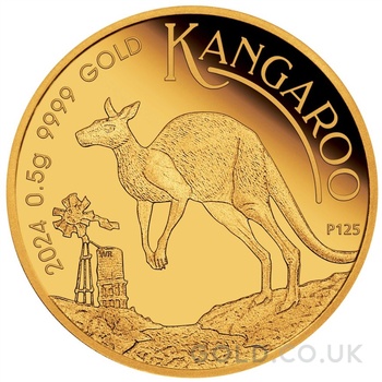 2024 0.5g Australian Mini Roo Proof Gold Coin