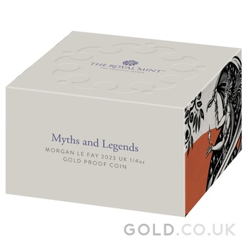 2023 Proof Morgan le Fay Gold Coin Myths & Legends 1/4oz Boxed