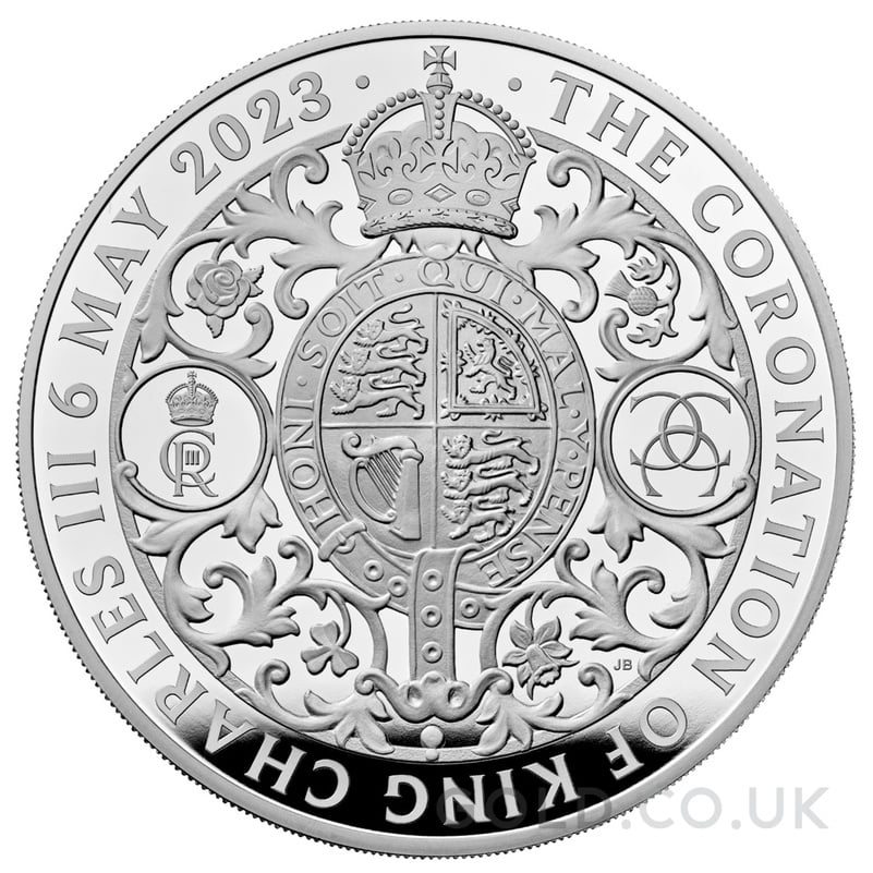 2023 5oz Silver Coronation of King Charles III Proof Coin Boxed