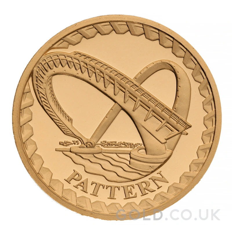 2003 Proof Gold £1 Pound Coin Millennium Bridge Pattern