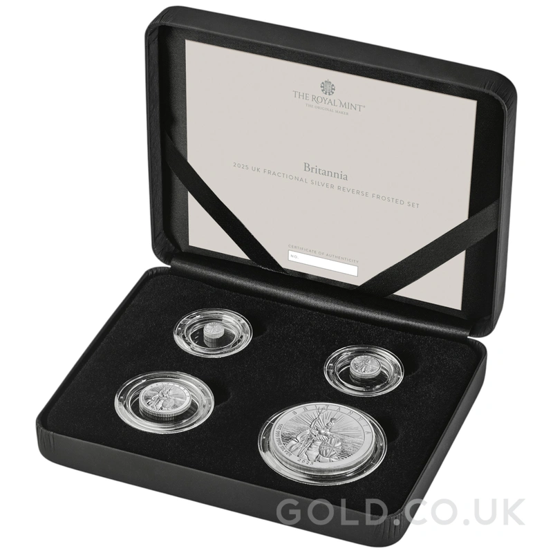 2025 Britannia Fractional Silver Reverse Proof Frosted Set Boxed