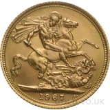 1967 Elizabeth II Young Head Gold Sovereign