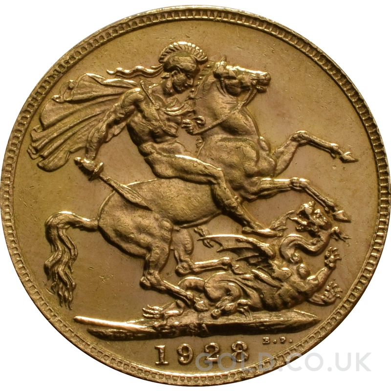 1928 Gold Sovereign Coin George V SA