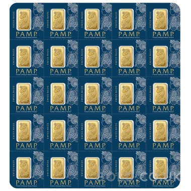 25g Gold Bar PAMP Lady Fortuna Multigram Minted
