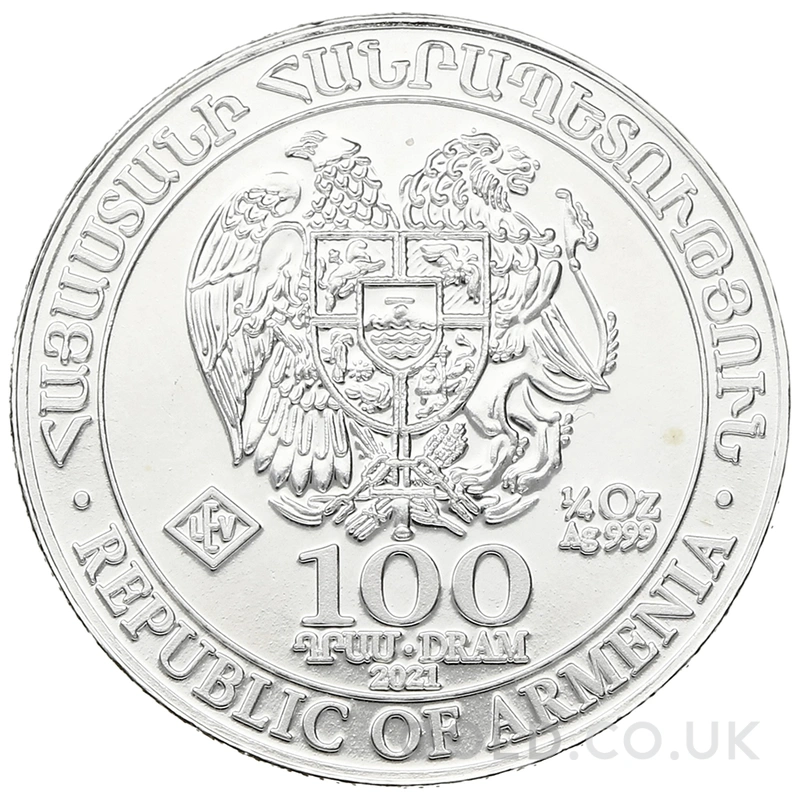 2021 Armenian Noah's Ark Silver Coin 1/4oz