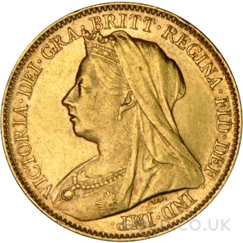 1896 Gold Half Sovereign Queen Victoria Old Head