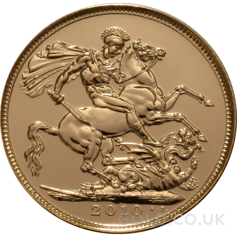 2010 Gold Sovereign Coin Elizabeth II Fourth Head