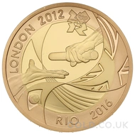 2001 Gold Proof Two Pound Coin Rio Olympics