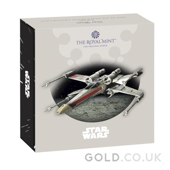 2024 50p X-Wing Star Wars Proof Silver Coin Boxed