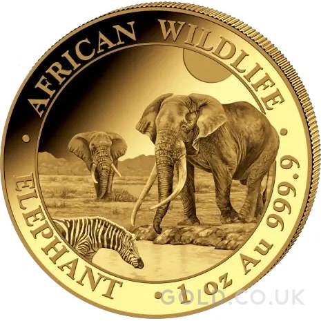 2026 1oz African Wildlife Elephant Gold Coin