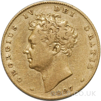1827 Gold Half Sovereign George IV