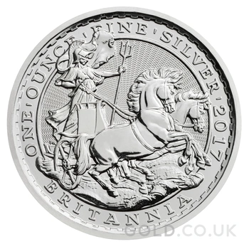 1997-2017 1oz Silver Britannia Coin 20th Anniversary Chariot Design