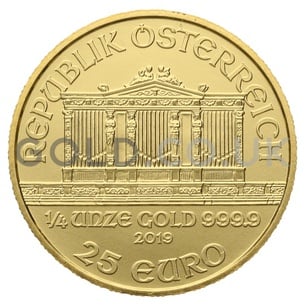 Gold Philharmonic Quarter Ounce Coin (2019)