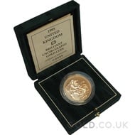 Gold Brilliant Uncirculated Five Pound Coin Boxed - 1995