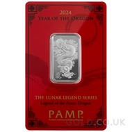 Silver PAMP Year of the Dragon 10g Bar (2024)