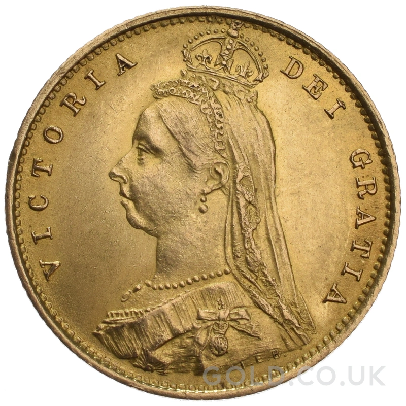 Gold Half Sovereign Victoria Jubilee Head Shield Back