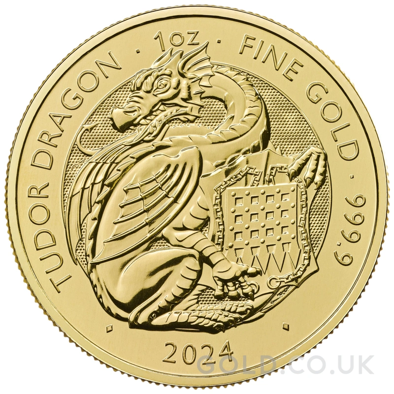2024 Tudor Dragon - Tudor Beasts 1oz Gold Coin