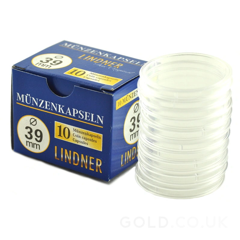 Lindner Coin Capsules 39mm 1oz Silver Coin 10 Box