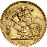 1914 George V Gold Half Sovereign (Sydney Mint)