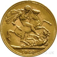 1913 George V Gold Sovereign (Perth Mint)